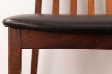 アンティーク家具　G-PLAN(ジープラン)　レザーの座面がシックなダイニングチェア(ワークチェア、椅子)