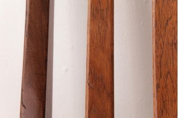 アンティーク家具　G-PLAN(ジープラン)　レザーの座面がシックなダイニングチェア(ワークチェア、椅子)