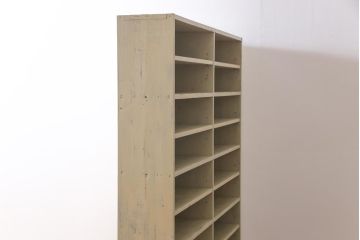 昭和中期　ペイント家具　学校で使われていた棚をリメイクしたオープンラック(収納棚、陳列棚)