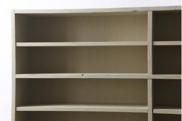 昭和中期　ペイント家具　学校で使われていた棚をリメイクしたオープンラック(収納棚、陳列棚)