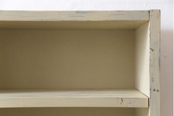 昭和中期　ペイント家具　学校で使われていた棚をリメイクしたオープンラック(収納棚、陳列棚)