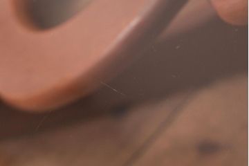 ビンテージ家具　北欧ヴィンテージ　チーク材　目を惹くデザインのガラストップローテーブル(カフェテーブル、リビングテーブル)