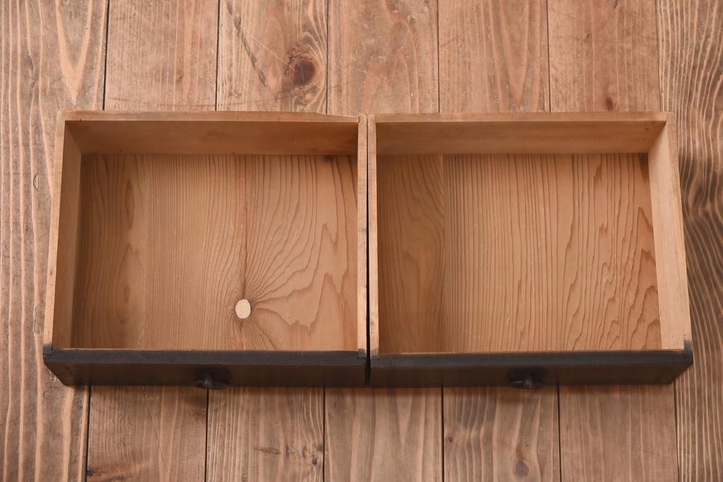 アンティーク家具　大正ロマン　栓材　当時物色ガラス　深みのある色味が魅力のブックケース(本箱、収納棚)