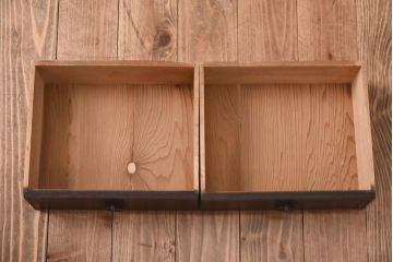 アンティーク家具　大正ロマン　栓材　当時物色ガラス　深みのある色味が魅力のブックケース(本箱、収納棚)