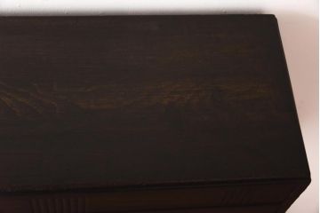 アンティーク家具　大正ロマン　栓材　当時物色ガラス　深みのある色味が魅力のブックケース(本箱、収納棚)