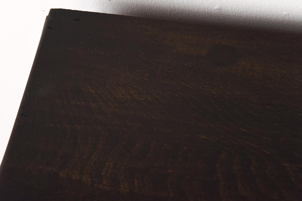 アンティーク家具　大正ロマン　栓材　当時物色ガラス　深みのある色味が魅力のブックケース(本箱、収納棚)