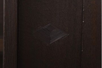 アンティーク家具　大正ロマン　栓材　当時物色ガラス　深みのある色味が魅力のブックケース(本箱、収納棚)