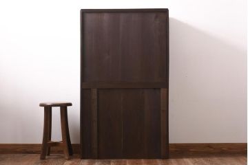 アンティーク家具　大正ロマン　栓材　当時物色ガラス　深みのある色味が魅力のブックケース(本箱、収納棚)