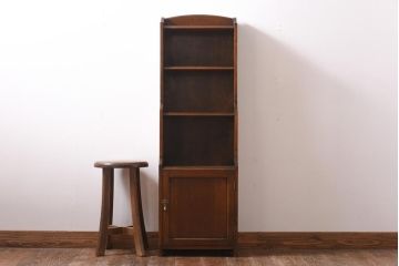 アンティーク家具　イギリスアンティーク　オーク材　小振り　木の温もり溢れる上品なキャビネット(飾り棚、戸棚)