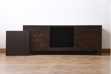 ラフジュ工房オリジナル　古い引き出しを活かしたローボード(リビングボード、引き出し)