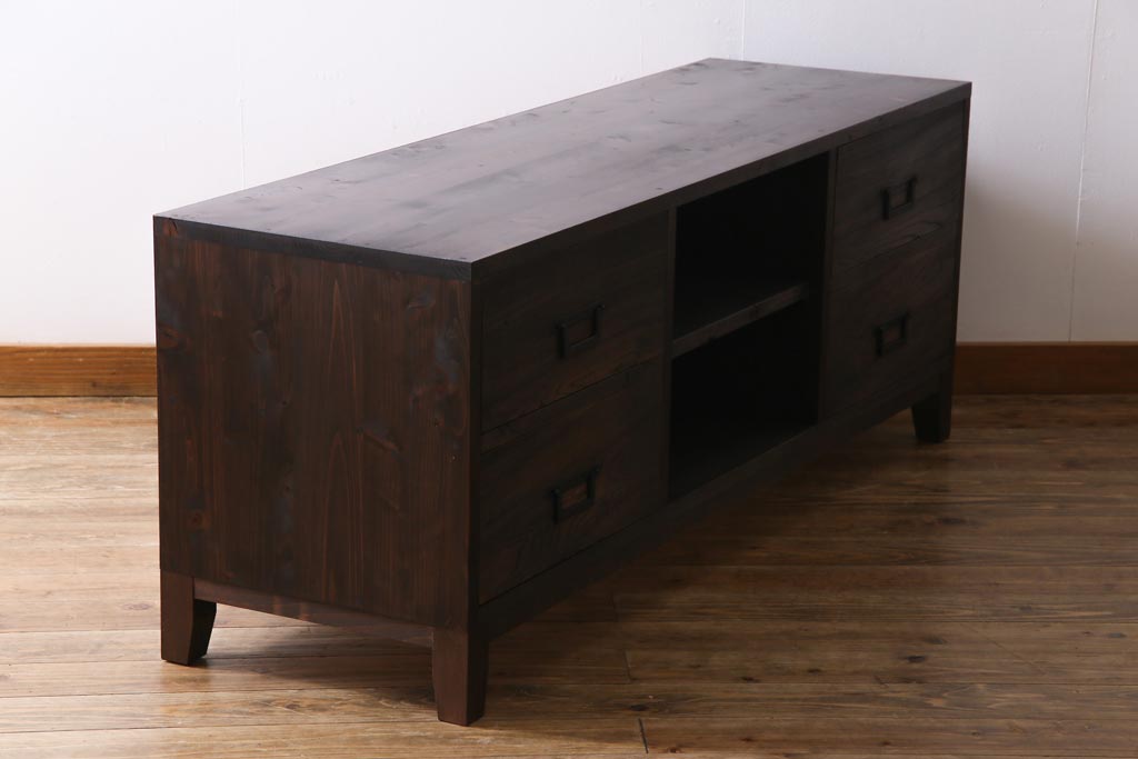 ラフジュ工房オリジナル　古い引き出しを活かしたローボード(リビングボード、引き出し)