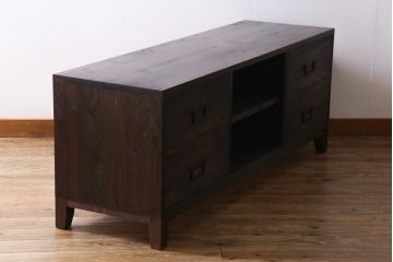 ラフジュ工房オリジナル　古い引き出しを活かしたローボード(リビングボード、引き出し)