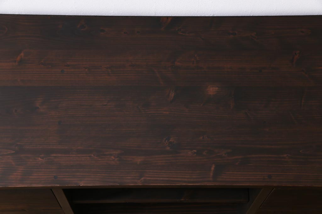 ラフジュ工房オリジナル　古い引き出しを活かしたローボード(リビングボード、引き出し)