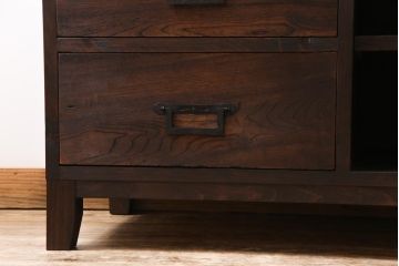 ラフジュ工房オリジナル　古い引き出しを活かしたローボード(リビングボード、引き出し)