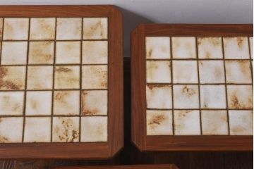 ヴィンテージ家具　北欧ビンテージ　G-PLAN(ジープラン)　チーク材　タイルトップがおしゃれなネストテーブル(サイドテーブル)