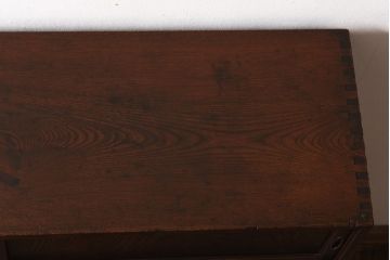 アンティーク家具　和製アンティーク　三方ケヤキ材　上品な和の趣きあふれる茶箪笥(収納棚、飾り棚)