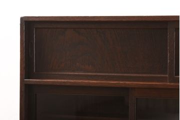 アンティーク家具　和製アンティーク　三方ケヤキ材　上品な和の趣きあふれる茶箪笥(収納棚、飾り棚)