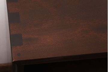 中古　松本民芸家具　モダンな雰囲気の90型茶タンス(サイドボード、戸棚)(定価約35万6千円)(1)