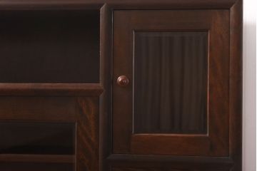 中古　松本民芸家具　モダンな雰囲気の90型茶タンス(サイドボード、戸棚)(定価約35万6千円)(1)