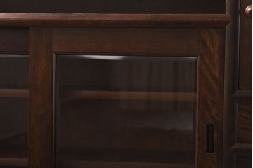 中古　松本民芸家具　モダンな雰囲気の90型茶タンス(サイドボード、戸棚)(定価約35万6千円)(1)