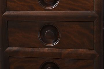 中古　松本民芸家具　モダンな雰囲気の90型茶タンス(サイドボード、戸棚)(定価約35万6千円)(1)