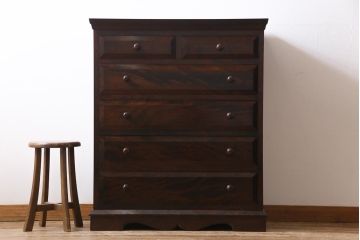 中古　松本民芸家具　シンプルな中に上品さがある#46型ベビータンスI(チェスト)(定価約28万円)(1)