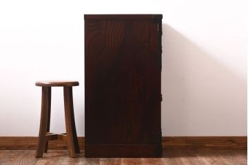 中古美品　伝統民芸家具　岩谷堂箪笥　菊幸　細身のサイドチェスト(立タンス)
