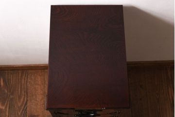 中古美品　伝統民芸家具　岩谷堂箪笥　菊幸　細身のサイドチェスト(立タンス)