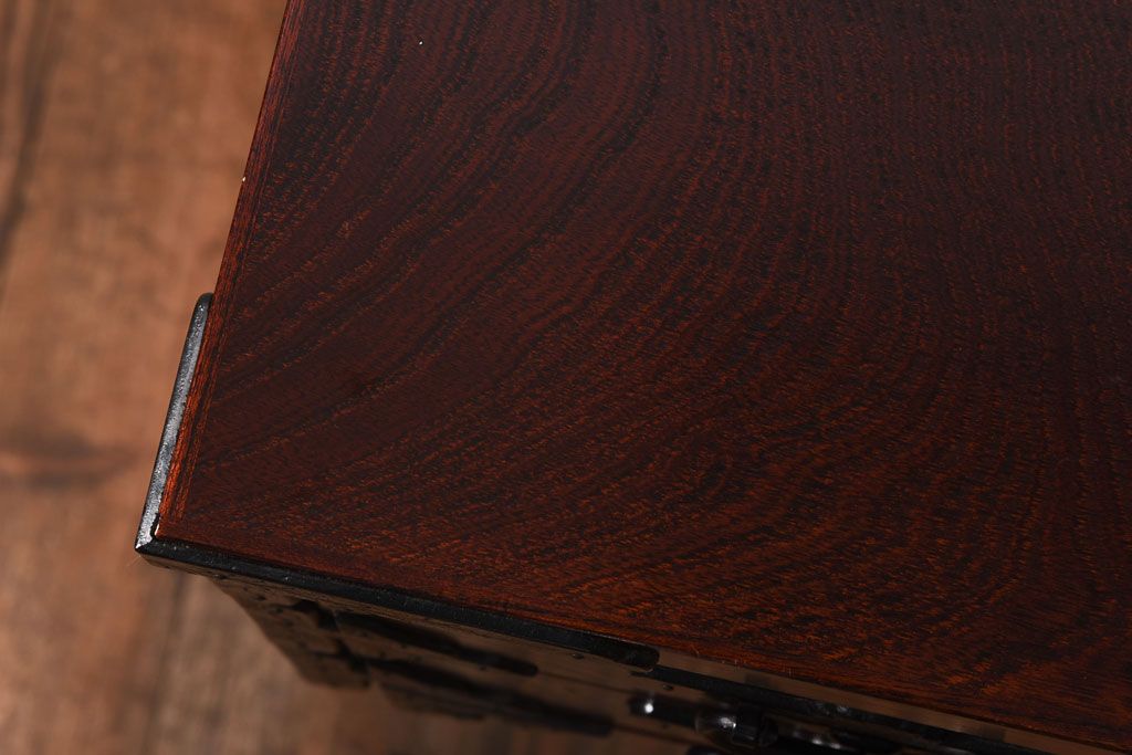 中古美品　伝統民芸家具　岩谷堂箪笥　菊幸　細身のサイドチェスト(立タンス)