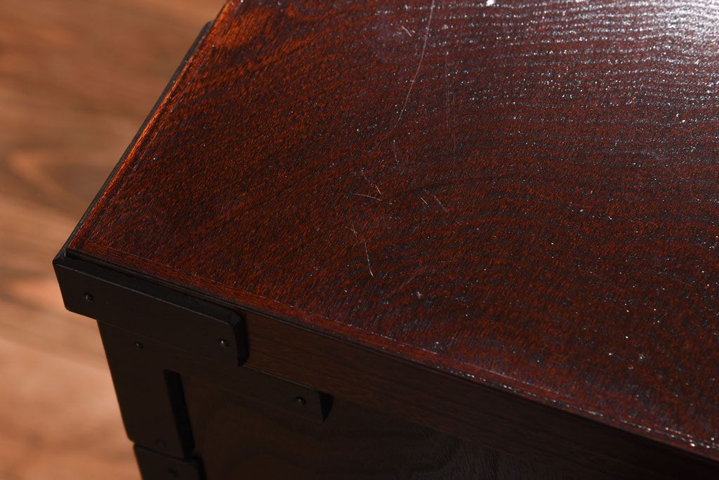 中古美品　伝統民芸家具　岩谷堂箪笥　菊幸　細身のサイドチェスト(立タンス)