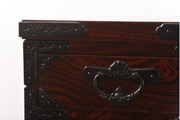 中古美品　伝統民芸家具　岩谷堂箪笥　菊幸　細身のサイドチェスト(立タンス)