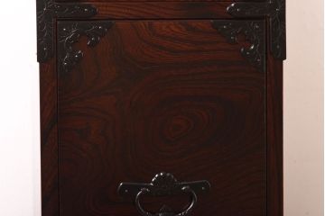 中古美品　伝統民芸家具　岩谷堂箪笥　菊幸　細身のサイドチェスト(立タンス)