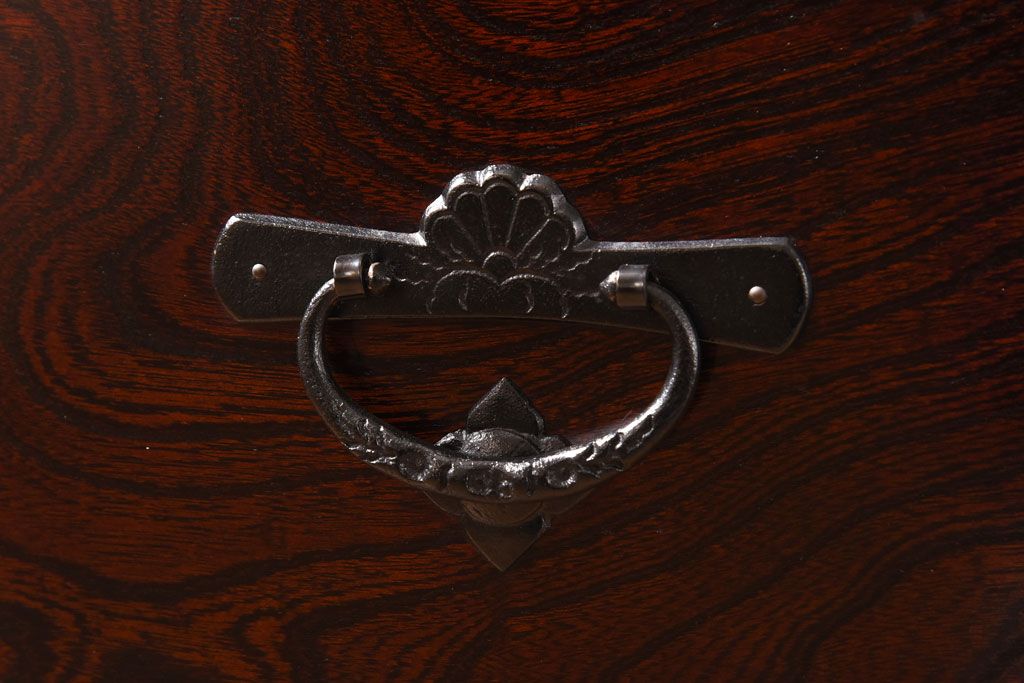 中古美品　伝統民芸家具　岩谷堂箪笥　菊幸　細身のサイドチェスト(立タンス)