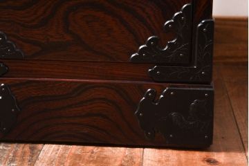 中古美品　伝統民芸家具　岩谷堂箪笥　菊幸　細身のサイドチェスト(立タンス)