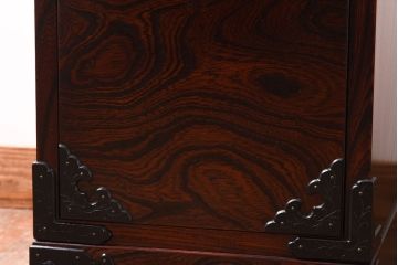 中古美品　伝統民芸家具　岩谷堂箪笥　菊幸　細身のサイドチェスト(立タンス)