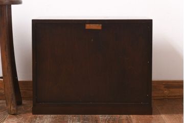 アンティーク雑貨　中古　松本民芸家具　立体的なデザインが魅力の凸面小抽出(小引き出し、卓上収納)
