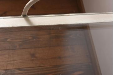 ペイント家具　シャビーな雰囲気漂うシンプルなキャスターワゴン(キッチンワゴン、サイドワゴン)