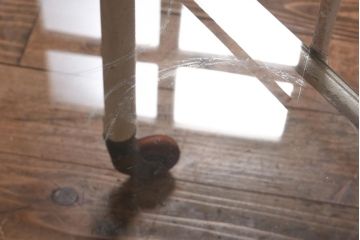 ペイント家具　シャビーな雰囲気漂うシンプルなキャスターワゴン(キッチンワゴン、サイドワゴン)