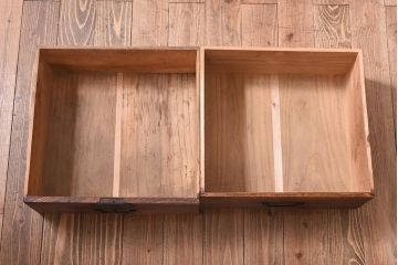 ラフジュ工房オリジナル　古い引き出しが魅力のローボード(リビングボード、引き出し)