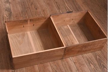 ラフジュ工房オリジナル　古い引き出しが魅力のローボード(リビングボード、引き出し)