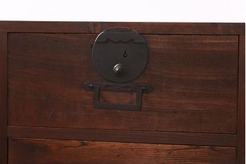 ラフジュ工房オリジナル　古い引き出しが魅力のローボード(リビングボード、引き出し)