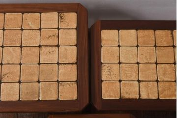 ヴィンテージ家具　北欧ビンテージ　G-PLAN(ジープラン)　チーク材　タイルトップがおしゃれなネストテーブル(サイドテーブル)(1)
