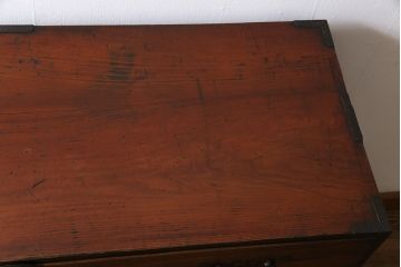 アンティーク家具　和製アンティーク　明治大正期　前面桐材　味わい深い趣の4尺最上箪笥(衣装箪笥、整理箪笥、桐箪笥、桐たんす)