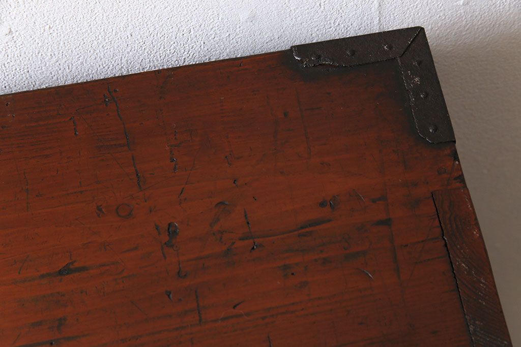 アンティーク家具　和製アンティーク　明治大正期　前面桐材　味わい深い趣の4尺最上箪笥(衣装箪笥、整理箪笥、桐箪笥、桐たんす)