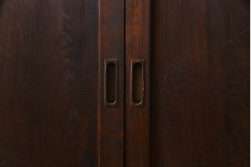 和製アンティーク　深みのある渋い色合いが魅力的な板戸(窓、建具)2枚セット