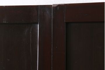 和製アンティーク　裏表で異なる取っ手が魅力の帯戸(板戸、引き戸、建具)2枚組