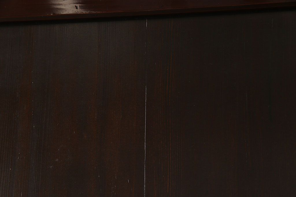 和製アンティーク　裏表で異なる取っ手が魅力の帯戸(板戸、引き戸、建具)2枚組