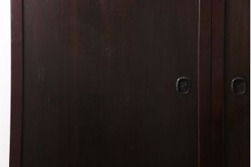 和製アンティーク　裏表で異なる取っ手が魅力の帯戸(板戸、引き戸、建具)2枚組