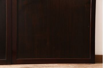 和製アンティーク　裏表で異なる取っ手が魅力の帯戸(板戸、引き戸、建具)2枚組