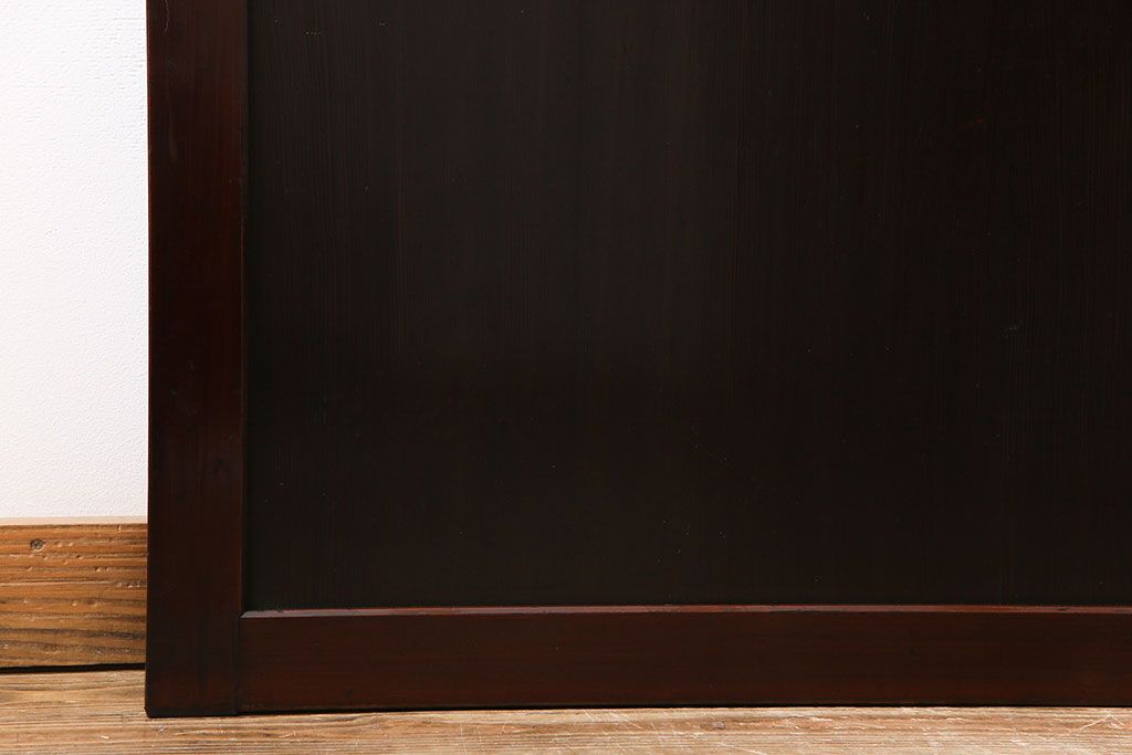 和製アンティーク　裏表で異なる取っ手が魅力の帯戸(板戸、引き戸、建具)2枚組